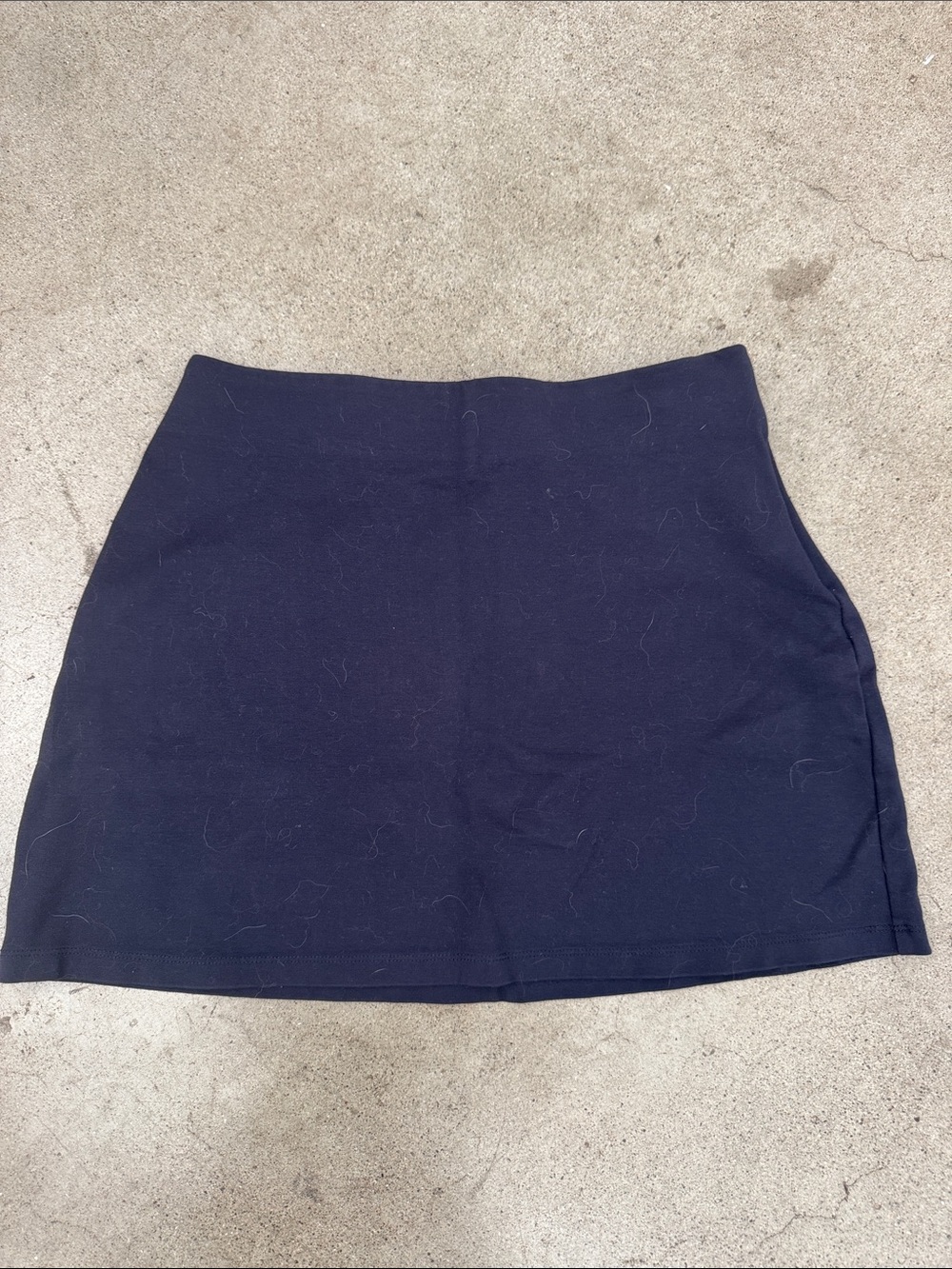 Classic Ponte Navy Women's Mini Skirt - Clean A-Line Style